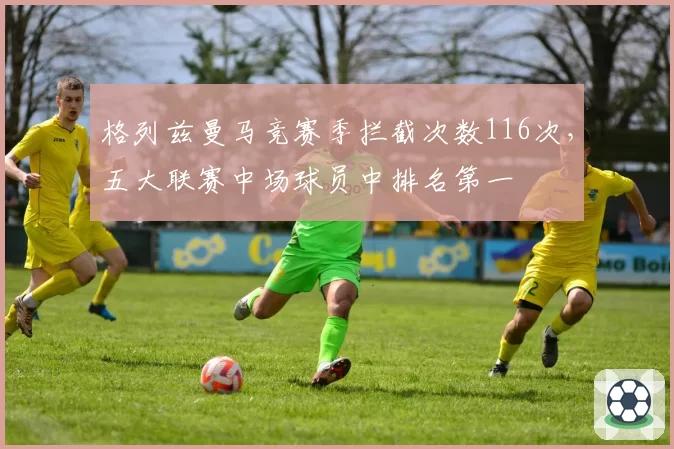 格列兹曼马竞赛季拦截次数116次,五大联赛中场球员中排名第一